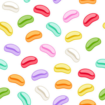 Seamless colorful jelly beans background.