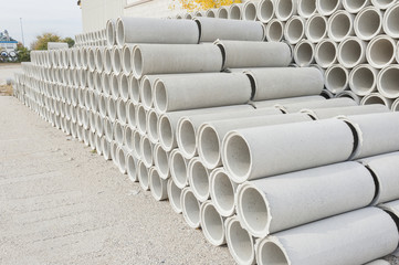 Pipe of cement for the building trade