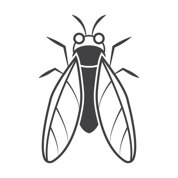 gadfly black simple icon on white background for web