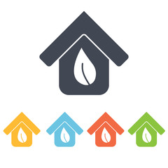 Eco house icon