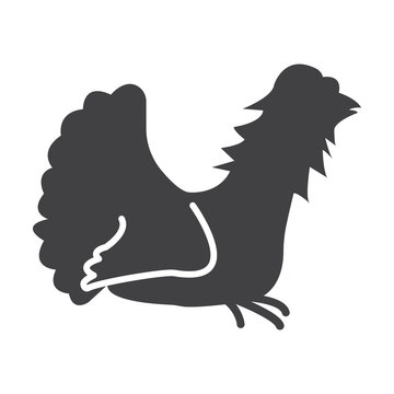 blackcock black simple icon on white background for web
