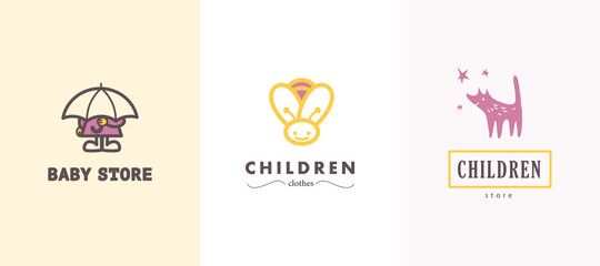 Collection of baby logo.