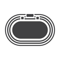 hippodrome black simple icon on white background for web