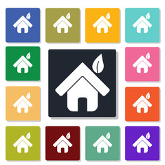 Eco house icon