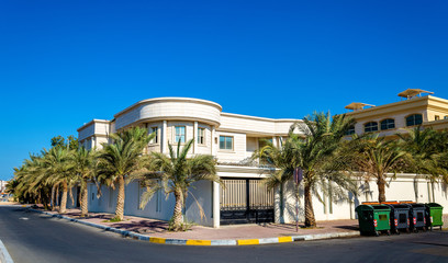 Fototapeta premium Houses in Abu Dhabi, the capital of the Emirates