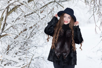 Winter portrait of a girl