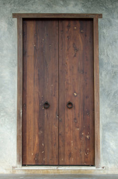 old wooden house Door