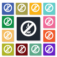 ban on fires icon
