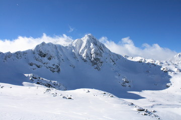 Winter landscape in Retezat mountains, Romania