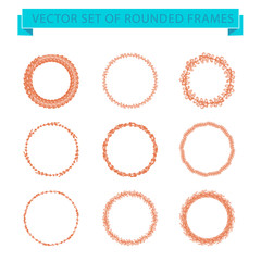 Flat rounded floral frames