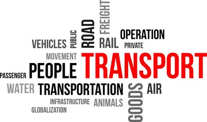 word cloud - transport
