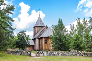 wooden church, Kaszubski ethnographic park in Wdzydzki Park Kraj