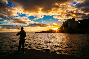 Fototapeta premium Evening fishing