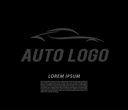 Vector auto logo flat design template