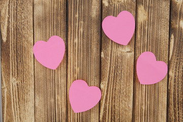 Happy Valentine's Day - Heart on wooden background