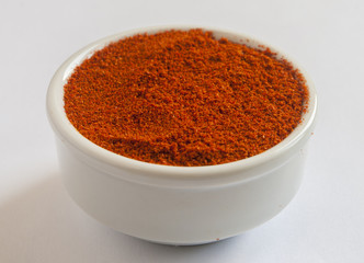 paprika spice on white