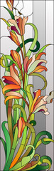 floral stained-glass pattern