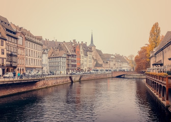 Old Customs House (Ancienne douane) with the Ill river in Strasbourg