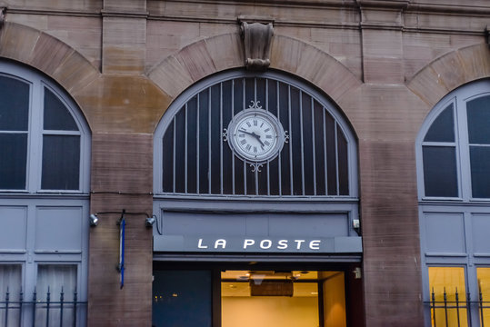 Main entrance to postal office of La Poste