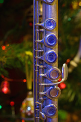 Old flute near a New Year tree © Demian