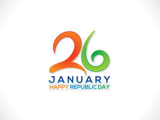 abstract artistic republic day text