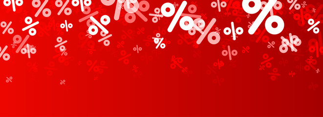 Sale banner with percent. - obrazy, fototapety, plakaty