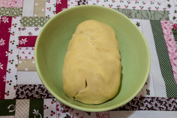 Dough on bowl
