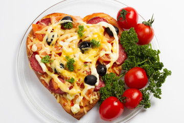 Romantic pizza