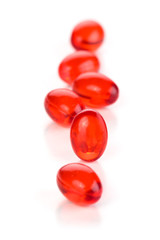 Red capsules.