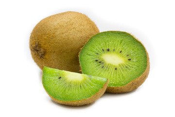 kiwi fruit on white background isolated