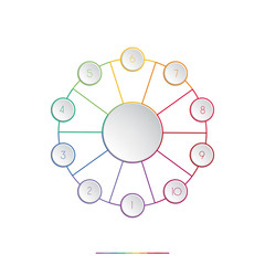 Template for infographic 10 positions