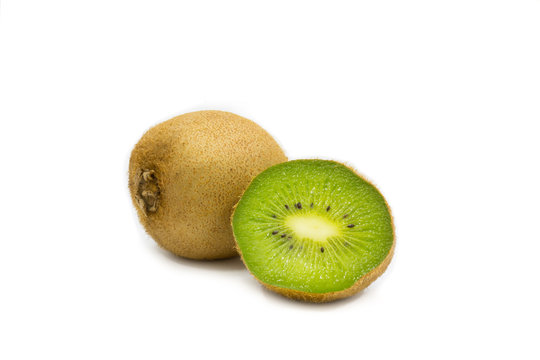 kiwi fruit on white background isolated