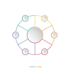 Template for infographic 6 positions