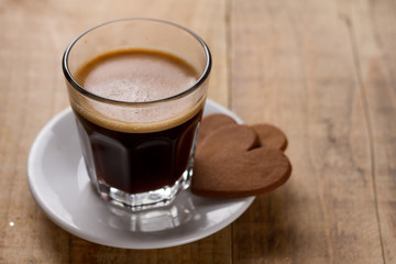 Cup of coffee and cookies