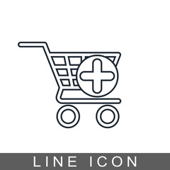 icon shopping cart add