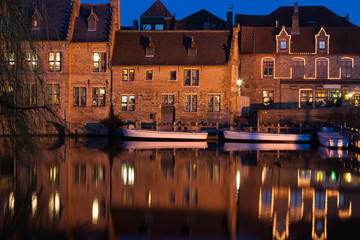 Bruges canal at Night