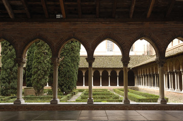 Cloister of Jacobins Church in Toulouse, France
