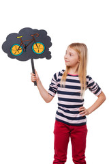 Dreaming about new bicycle. 