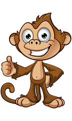 Naklejka premium Cheeky Monkey Character