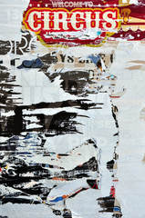 torn posters abstract background