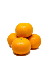 fresh orange isolated on white background