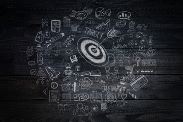 Modern Abstract background with hand drawn doodle sketches  for Flyer Designs, Brochure layouts,...