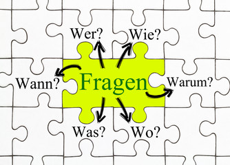 Fototapeta premium Fragen