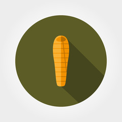 Camping sleeping bag icon.