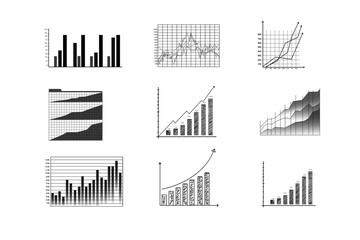 financial graph,graph icons