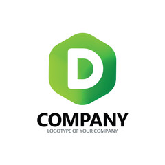 Letter D logo icon design template elements
