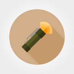 Flashlight icon. Flat.