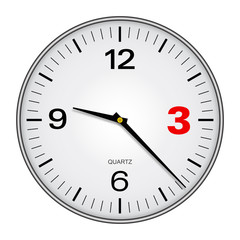 Fototapeta na wymiar Vector clock isolated on white background