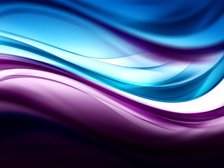 Abstract beautiful motion wave blue and purple background for design. Modern bright digital illustration.