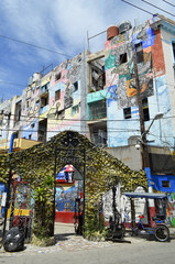 Hamel's Alley is an outdoor gallery art in Havana (Cuba), where different pieces of mural and sculptural art are exposed.